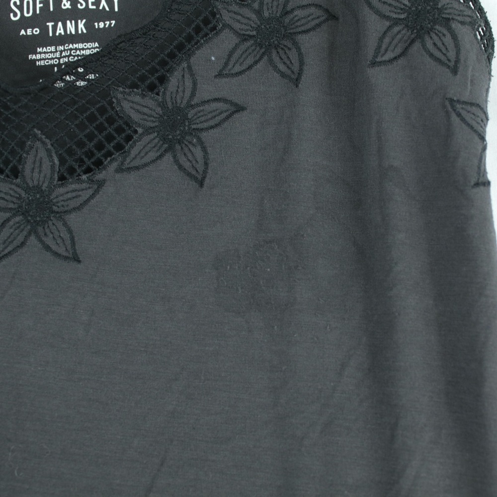 American Eagle Outfitters Soft & Sexy Dark Gray Tank Top Womens Size L - Picture 3 of 5